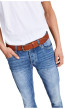 Thumbnail Ceinture en cuir de buffle camel unie avec une boucle à ardillon - Image 4