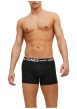 Thumbnail Lot de 3 Boxers classique en coton biologique noir uni avec taille élastiquée - Image 2