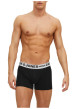 Thumbnail Lot de 3 Boxers classique en coton biologique noir uni avec taille élastiquée - Image 3