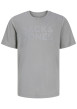 Thumbnail T-shirt en coton biologique gris clair uni avec une coupe droite et un col rond