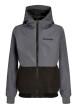 Thumbnail Blouson anthracite uni avec une coupe ajustée et un col à capuche