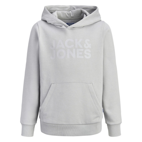 Sweat en coton mélangé gris clair uni avec une...