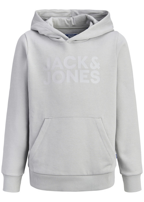 Sweat en coton mélangé gris clair uni avec une...