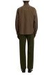 Thumbnail Chemise en coton marron à coupe droite pourvue d'un col à revers - Image 3