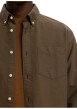 Thumbnail Chemise en coton marron à coupe droite pourvue d'un col à revers - Image 4