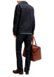 Thumbnail Jean en coton brut avec une coupe droite muni d'un zip et d'un bouton - Image 4