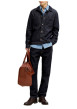 Thumbnail Jean en coton brut avec une coupe droite muni d'un zip et d'un bouton - Image 5