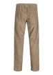 Thumbnail Pantalon chino en coton biologique beige uni avec une coupe droite - Image 2