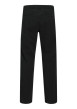 Thumbnail Pantalon chino en coton noir uni avec une coupe droite et une taille élastiquée - Image 2