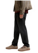 Thumbnail Pantalon chino en coton noir uni avec une coupe droite et une taille élastiquée - Image 5