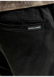 Thumbnail Pantalon chino en coton noir uni avec une coupe droite et une taille élastiquée - Image 6