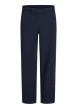 Thumbnail Pantalon chino marine uni avec une coupe droite et une taille élastiquée