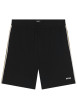 Thumbnail Short jogging en coton noir uni avec une coupe droite et une taille basse