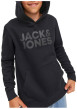 Thumbnail Sweat en coton mélangé noir uni avec une coupe droite et un col à capuche - Image 6