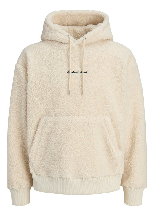 Sweat écru uni avec une coupe droite et pourvu...