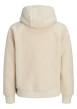 Thumbnail Sweat écru uni avec une coupe droite et pourvu d'un col à capuche - Image 2