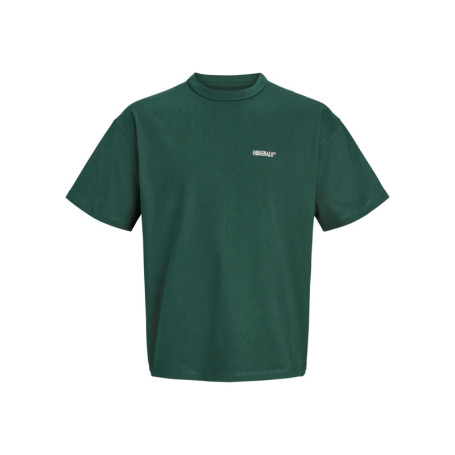 T-shirt en coton vert à imprimé avec une coupe...