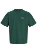 Thumbnail T-shirt en coton vert à imprimé avec une coupe droite et un col rond
