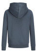 Thumbnail Sweat gris uni à capuche avec une coupe droite et des manches longues - Image 2
