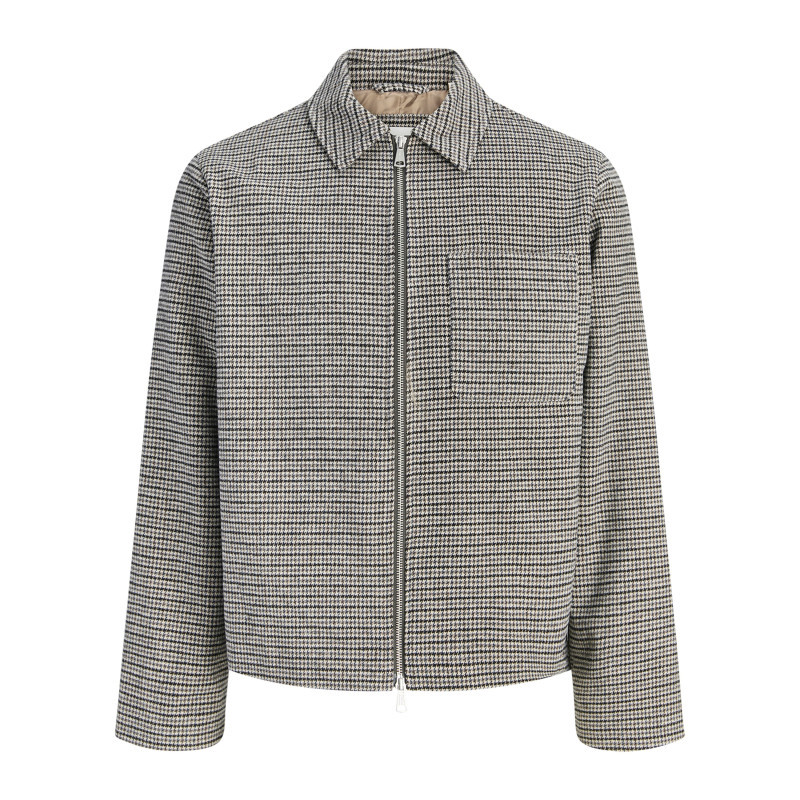 Jack & Jones - Surchemise écrue à Motifs Avec Une Coupe Droite Et Un Col à Revers - Beige