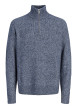 Thumbnail Pull bleu uni avec une coupe droite et des manches longues