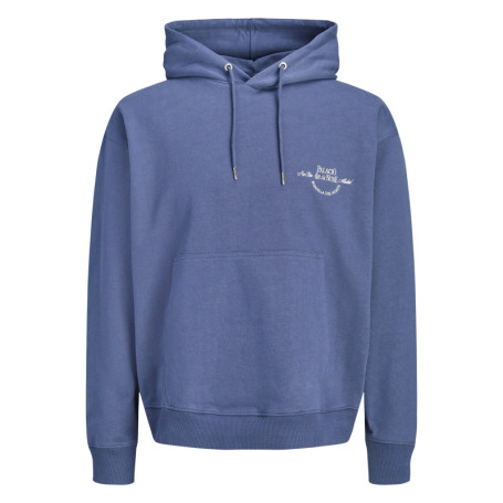 Sweat en coton mélangé bleu à imprimé avec une...