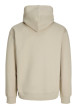 Thumbnail Sweat en coton mélangé beige uni avec une coupe droite et un col à capuche - Image 2