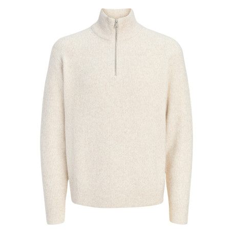 Pull écru uni avec une coupe droite et des...