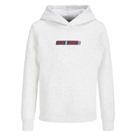Sweat blanc uni à capuche avec une coupe droite...