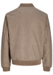 Thumbnail Bomber taupe uni avec une coupe ajustée et un col montant - Image 2