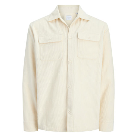 Chemise en coton écrue unie avec une coupe...