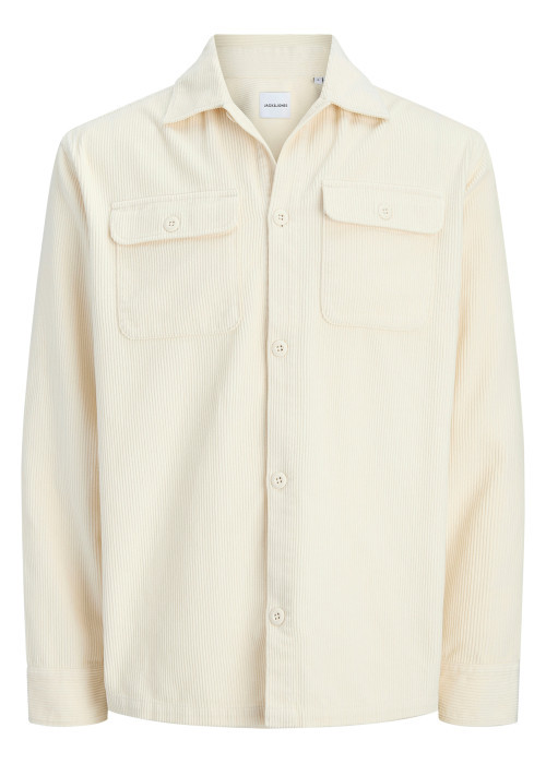 Chemise en coton écrue unie avec une coupe...