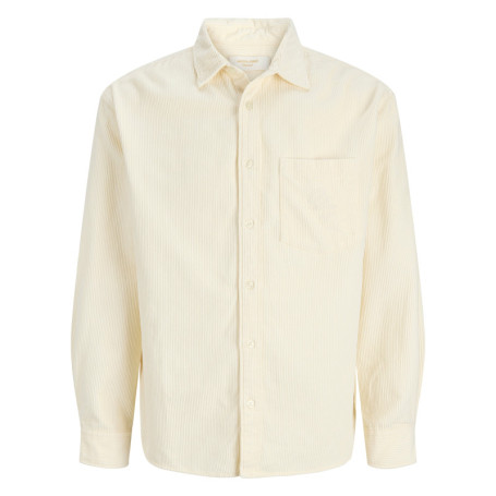 Chemise en coton écrue unie avec une coupe...