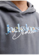 Thumbnail Sweat gris à imprimé avec une coupe droite et un col à capuche - Image 6