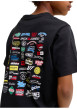 Thumbnail T-shirt en coton noir à imprimé avec une coupe droite et un col rond - Image 6