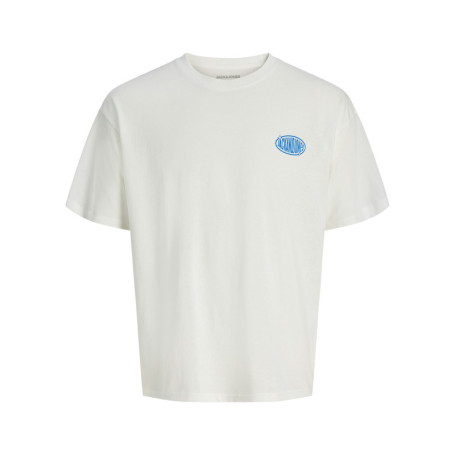 T-shirt en coton blanc à imprimé avec une coupe...