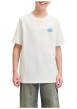Thumbnail T-shirt en coton blanc à imprimé avec une coupe droite et un col rond - Image 3
