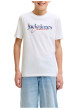 Thumbnail T-shirt en coton blanc à imprimé avec une coupe droite et un col rond - Image 3