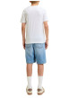Thumbnail T-shirt en coton blanc à imprimé avec une coupe droite et un col rond - Image 4