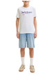 Thumbnail T-shirt en coton blanc à imprimé avec une coupe droite et un col rond - Image 5