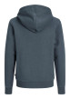 Thumbnail Sweat en coton mélangé indigo à imprimé avec une coupe droite et une capuche - Image 2