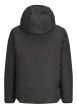 Thumbnail Blouson noir uni avec une coupe droite et un col à capuche - Image 2