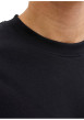 Thumbnail T-shirt noir uni avec une coupe droite et des manches courtes - Image 4