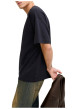 Thumbnail T-shirt noir uni avec une coupe droite et des manches courtes - Image 5