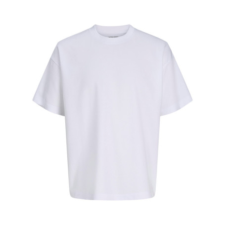 T-shirt blanc uni avec une coupe droite et des...