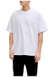 Thumbnail T-shirt blanc uni avec une coupe droite et des manches courtes - Image 2
