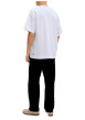 Thumbnail T-shirt blanc uni avec une coupe droite et des manches courtes - Image 3