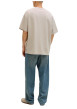 Thumbnail T-shirt beige uni avec une coupe droite et des manches courtes - Image 3
