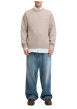 Thumbnail Pull beige uni avec une coupe droite et des manches longues - Image 5