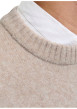 Thumbnail Pull beige uni avec une coupe droite et des manches longues - Image 6